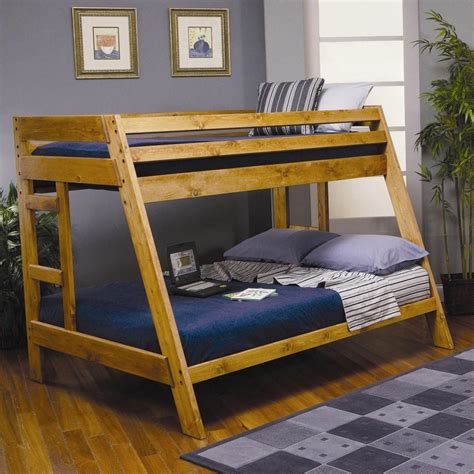 twin over queen bunk bed wood